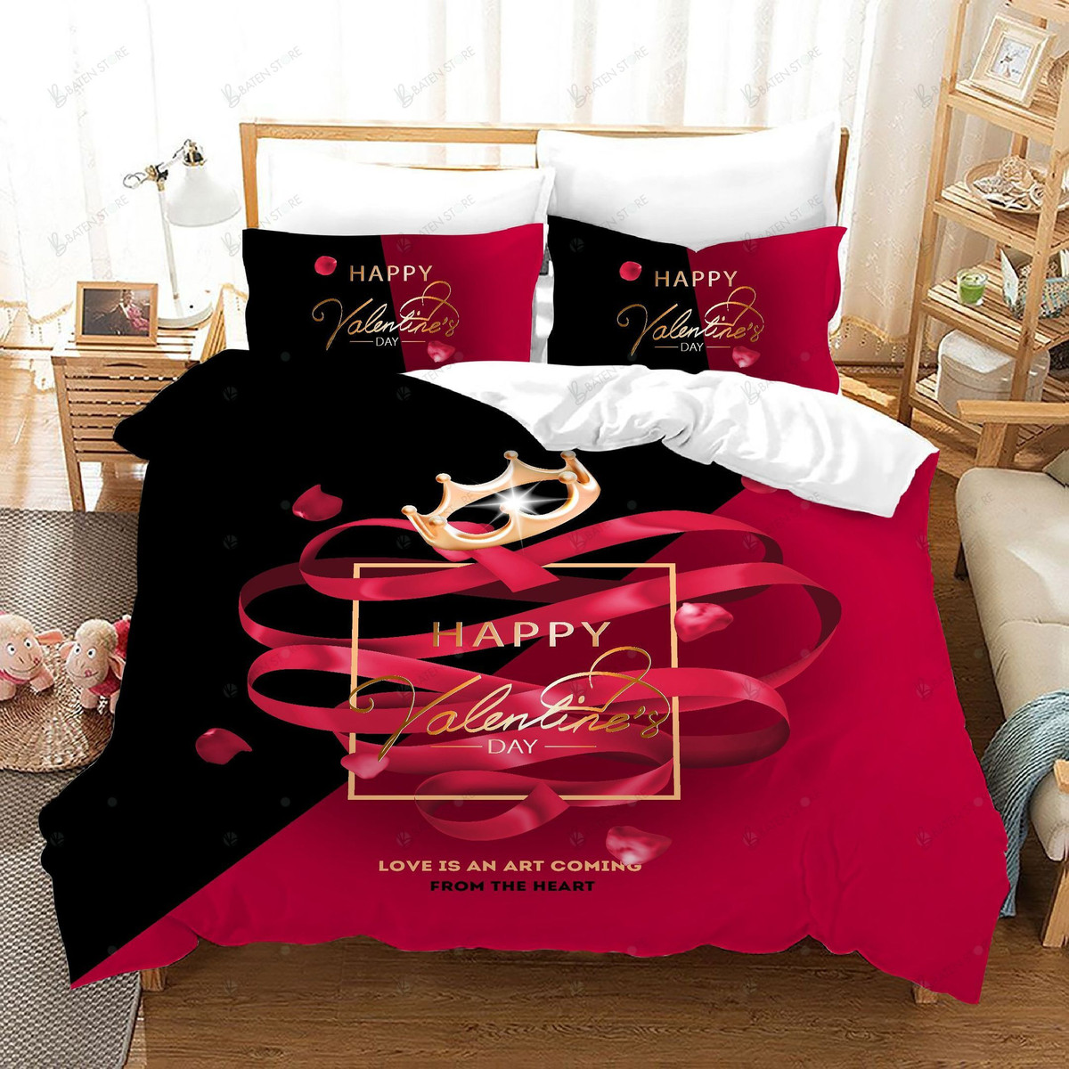 3d Valentineâ€™s Day Love Bedding Set Bedroom Decor