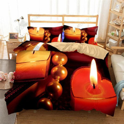 3D Art Pattern Valentineâ€™S Day Candle Printed Bedding Set Bedroom Decor