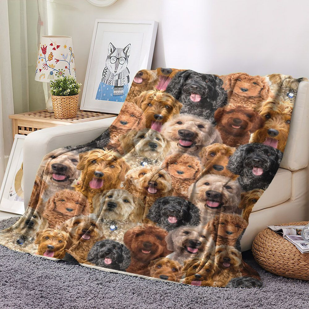 Goldendoodle Dog Warm And Cozy Fleece Blanket, You Will Have A Bunch Of Goldendoodles   Fleece Blanket, Gifts for Goldendoodle