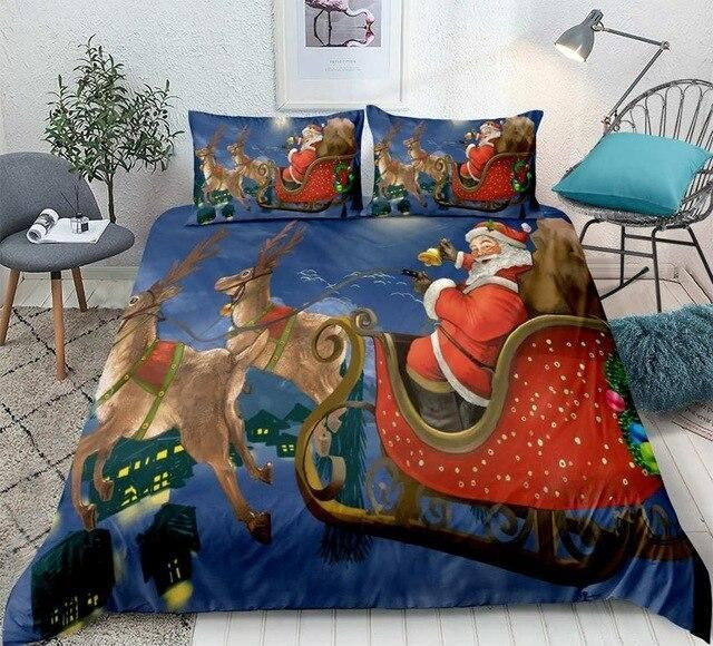 Santa Claus And Reindeer DTC1412909 Bedding Set