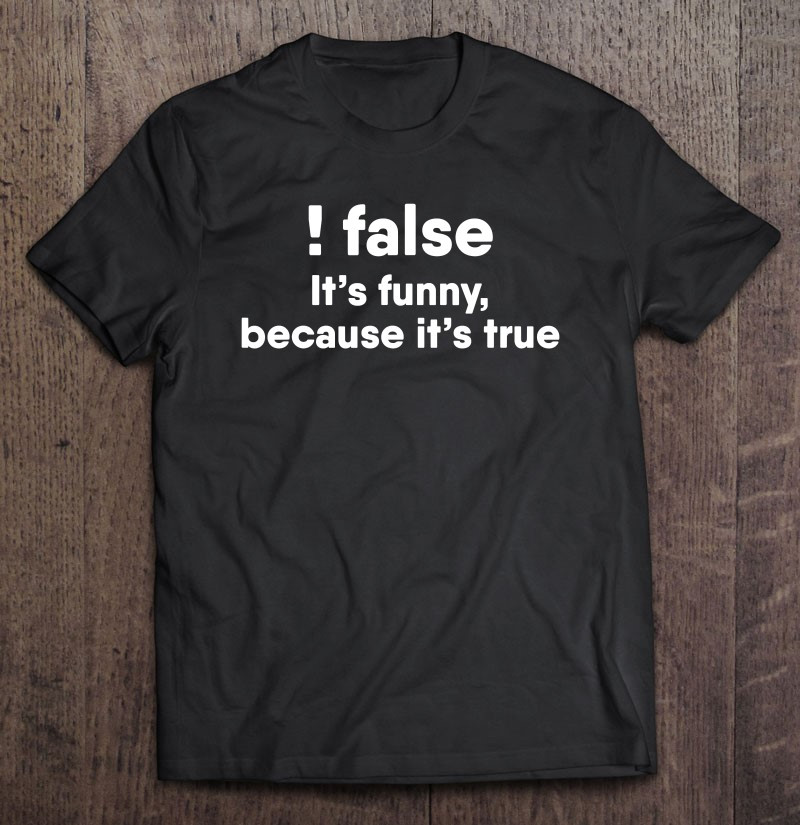 false-funny-because-its-true-programmer-t-shirt