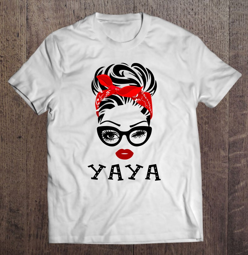 yaya-wink-eye-woman-face-gift-for-yaya-grandma-t-shirt