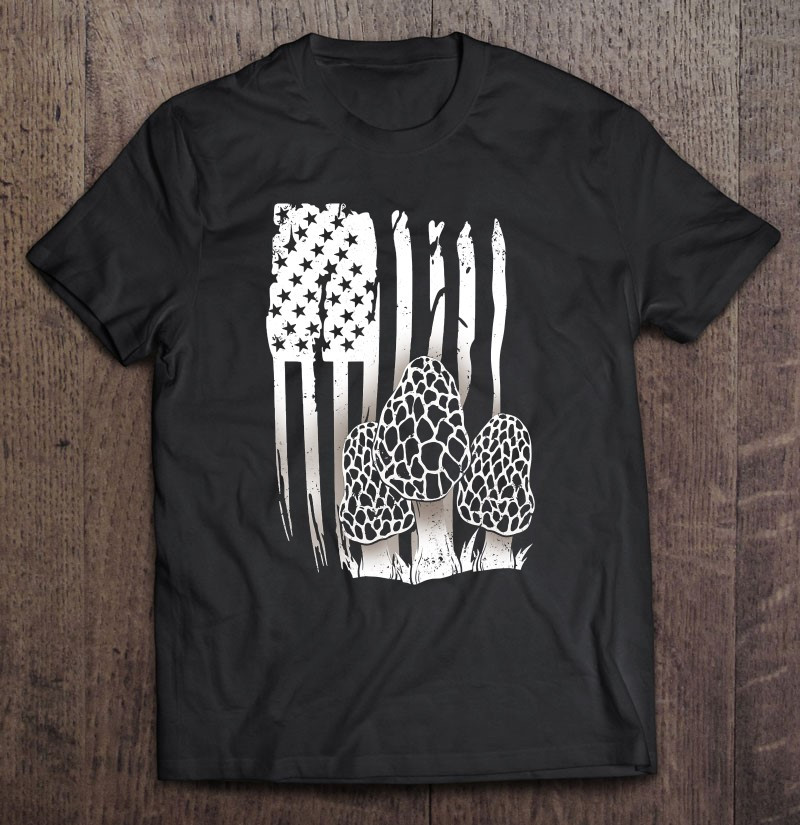 morel-mushroom-hunter-patriotic-american-usa-flag-t-shirt