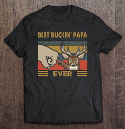 best-buckin-papa-ever-deer-hunting-dad-gifts-retro-vintage-t-shirt