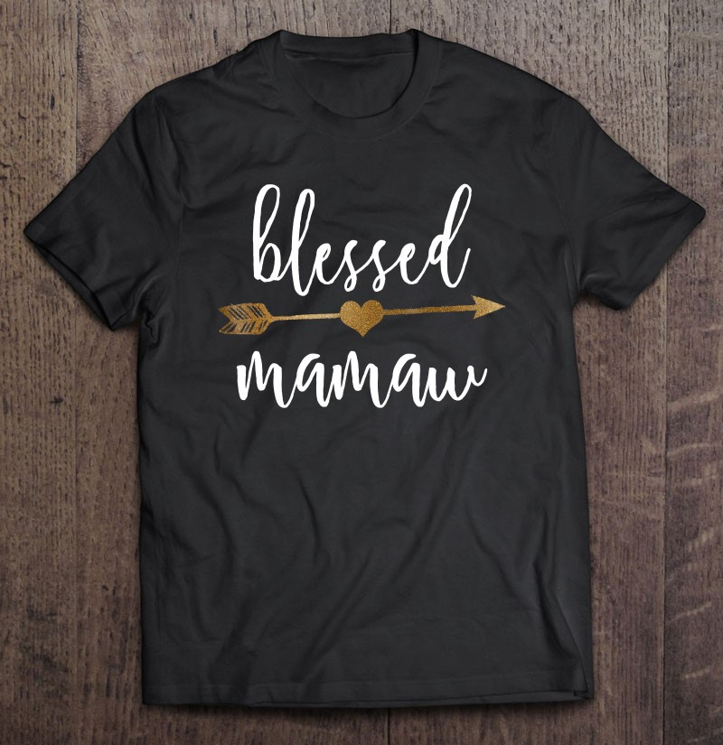cute-gold-arrow-blessed-mamaw-shirt-thanksgiving-t-shirt