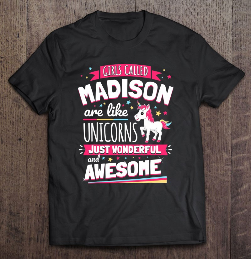 madison-forename-prename-first-given-name-unicorn-t-shirt