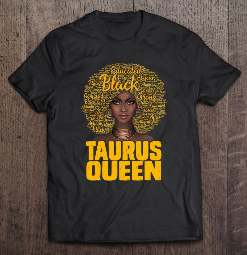 taurus-queen-black-woman-afro-natural-hair-african-american-t-shirt