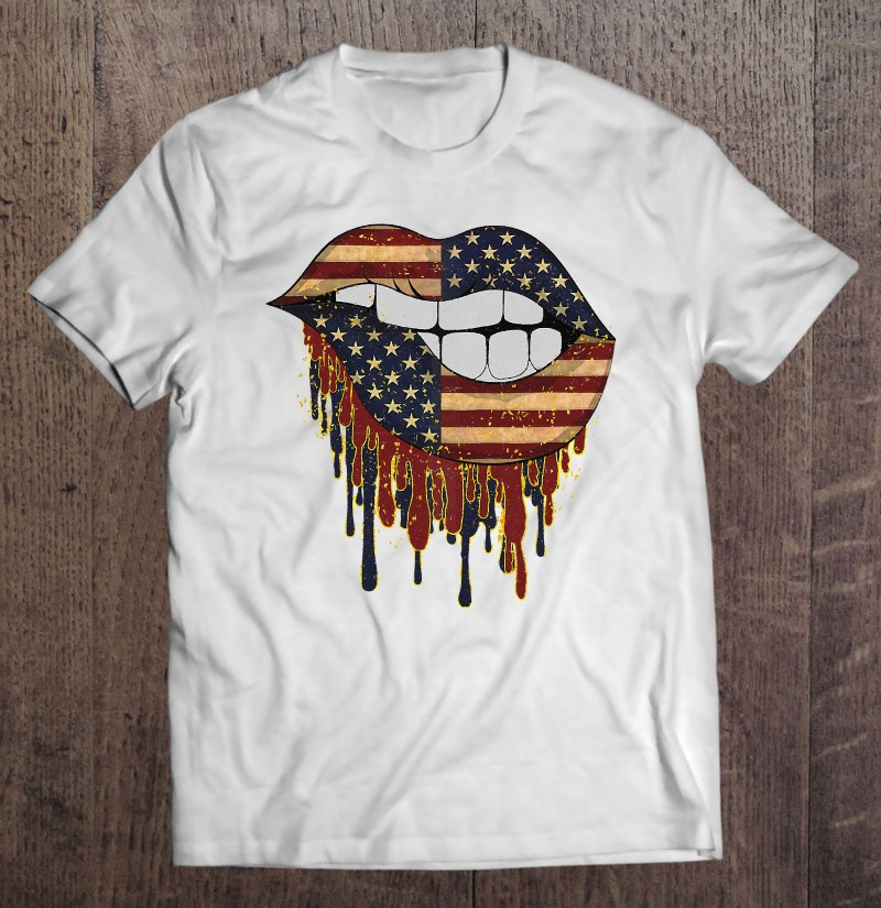 funny-patriotic-dripping-lips-american-flag-t-shirt