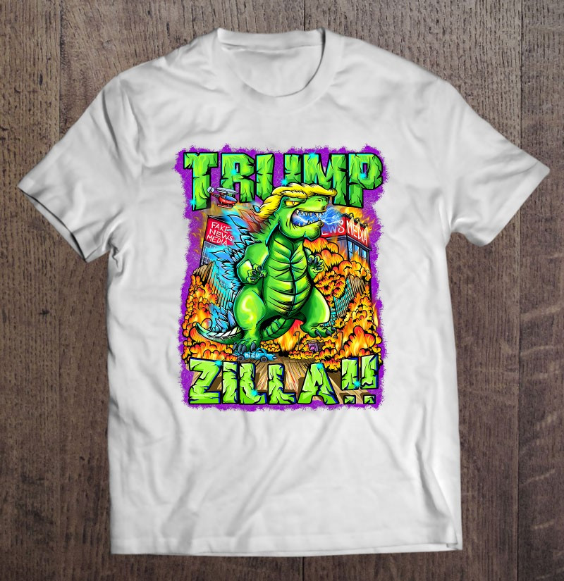 donald-trump-gift-trumpzilla-battles-the-fake-news-media-t-shirt