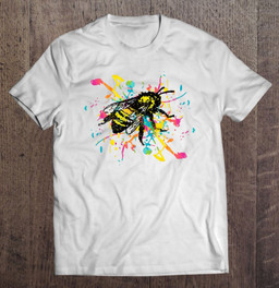 cute-bee-graphic-rainbow-paint-splatter-t-shirt