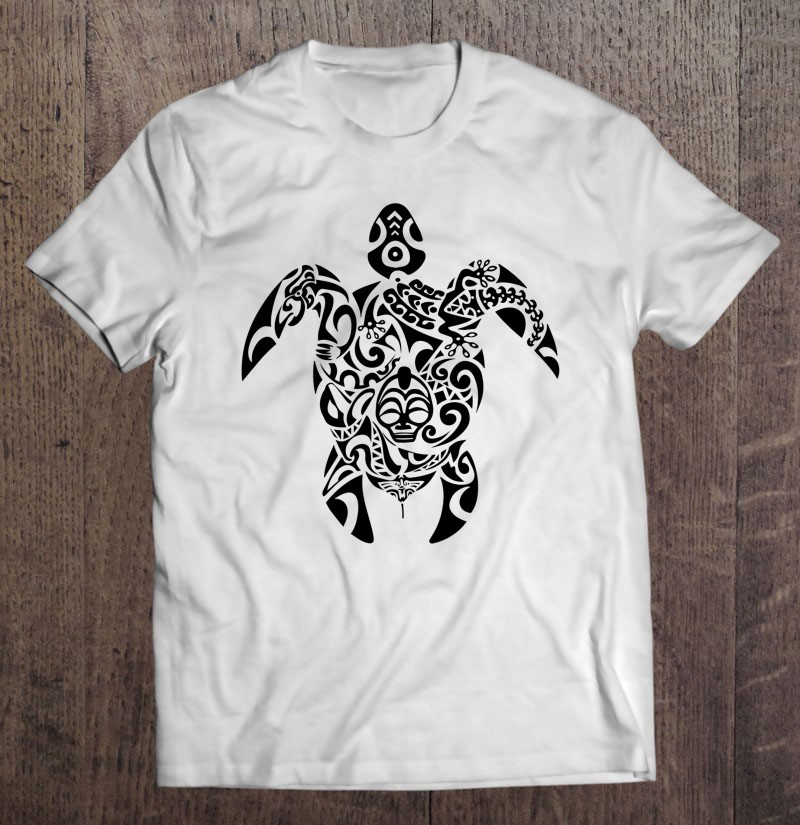 tribal-turtle-hawaiian-polynesian-maori-black-t-shirt