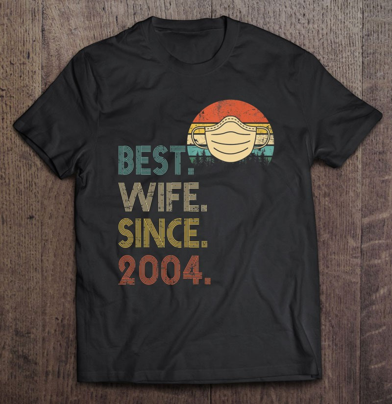 17th-wedding-anniversary-gift-ideas-wife-husband-since-2004-ver2-t-shirt