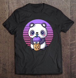 retro-bubble-tea-shirt-kids-kawaii-panda-boba-gifts-women-t-shirt