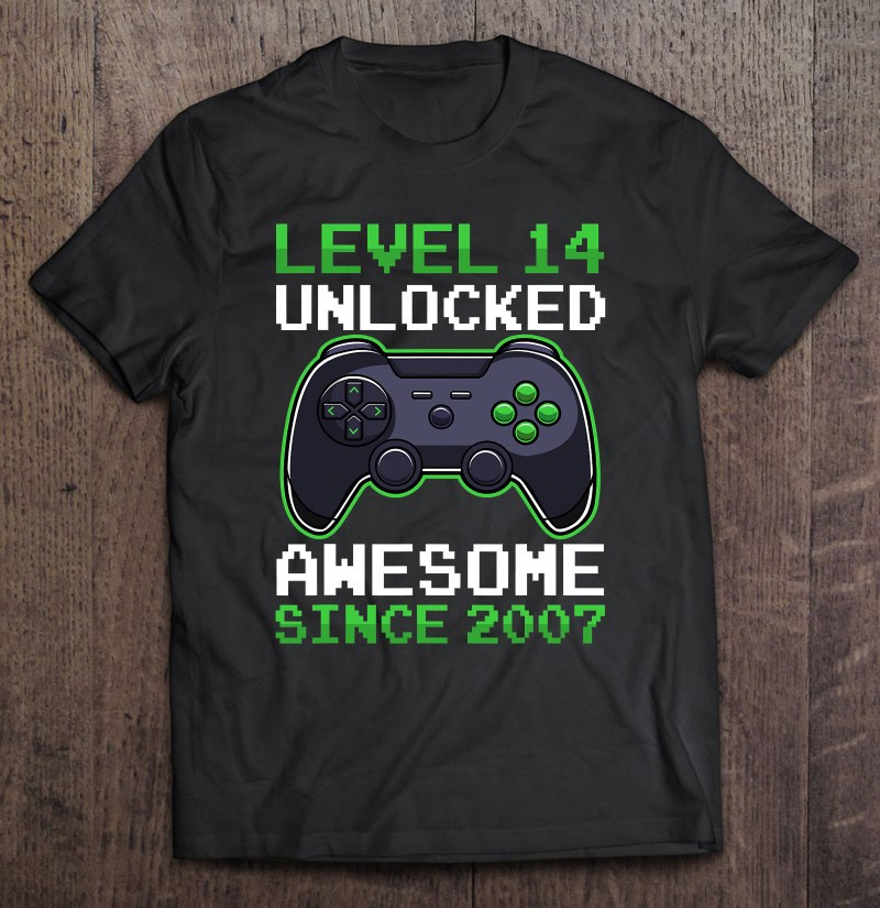 level-14-unlocked-14-years-old-video-gamer-birthday-boy-t-shirt