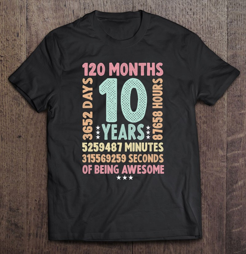 10th-birthday-10-years-old-vintage-retro-10-yrs-old-t-shirt