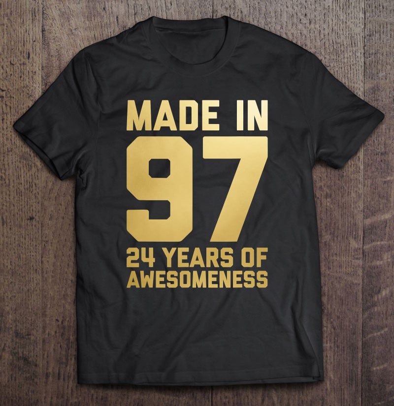 24th-birthday-gift-24-years-old-1997-ver2-t-shirt