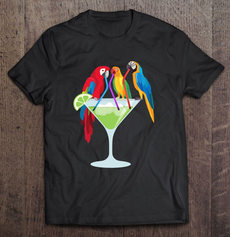 parrots-drinking-margarita-tropical-vacation-hawaiian-birds-t-shirt