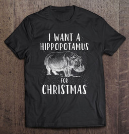 i-want-a-hippopotamus-for-christmas-funny-hippo-xmas-gifts-t-shirt