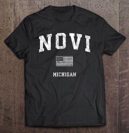 novi-michigan-mi-vintage-american-flag-t-shirt