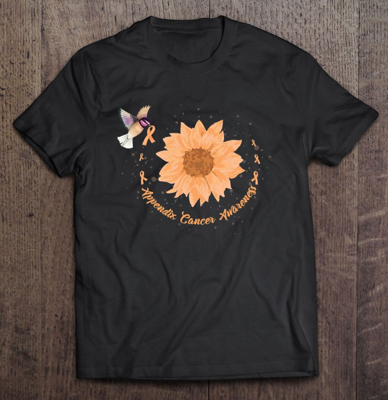 hummingbird-sunflower-yellow-ribbon-appendix-cancer-t-shirt