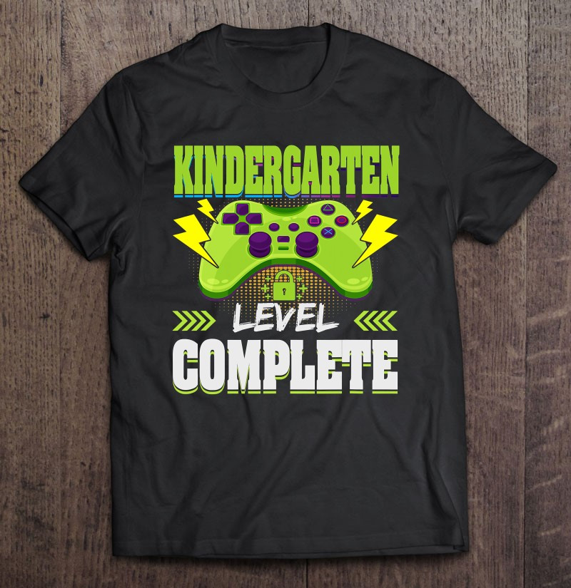 kids-kindergarten-level-complete-graduation-class-of-2021-ver2-t-shirt