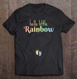 hello-little-rainbow-pregnancy-announcement-baby-after-loss-t-shirt