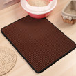30/60/75cm Waterproof Cat Litter Mat Layer Pads Trapping Litter Products Bed Clean Pet Mat Double Hollow Out Clean Leak Proof