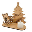 Creative Christmas in Heaven Poem Tree Rocking Chair Candle Loved Ones Memorial Ornament Light Up Christmas Decorations Gift