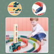 Electric Domino Train Car Set Sound & Light Automatic Laying Dominoes