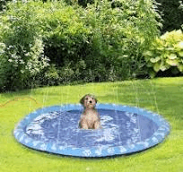 100/150/200cm Summer Pet Swimming Pool Inflatable Water Sprinkler Pad Play Cooling Mat Outdoor Interactive Fountain Toy for Dogs
