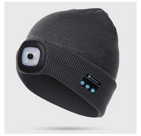 Thefound Fashion Warm Beanie Bluetooth LED Hat Wireless Smart Cap Headset Headphone Speaker
