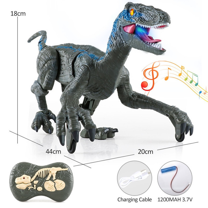 2.4G RC Dinosaur Raptor Jurassic world Remote Control Velociraptor Toy Electric Walking dragon Toys For Children Christmas Gifts