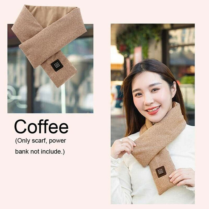 Multifunctional Three-speed Thermostat Usb Electric Heating Scarf For Men And Women Winter Thickening Heating And Warm Scarf
