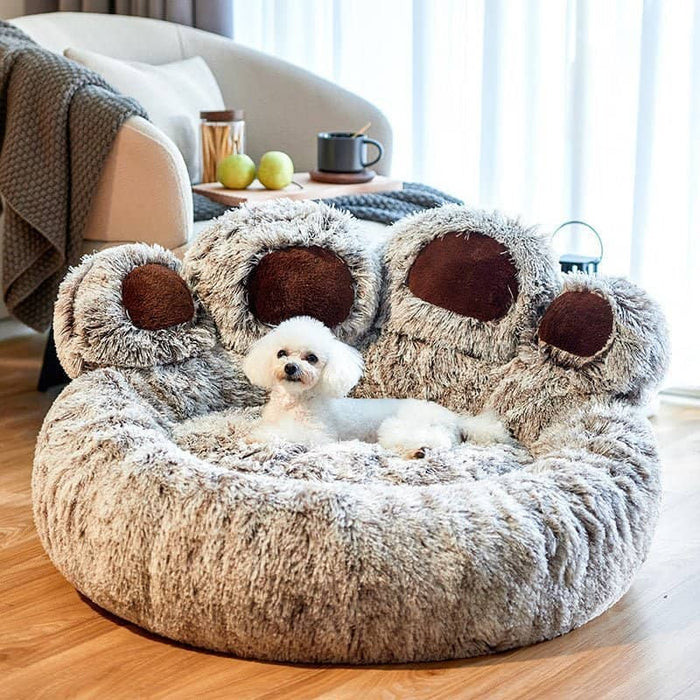 Warm Kennel Pet Bear Paw Shape House Small Dog bed Teddy Kennel
