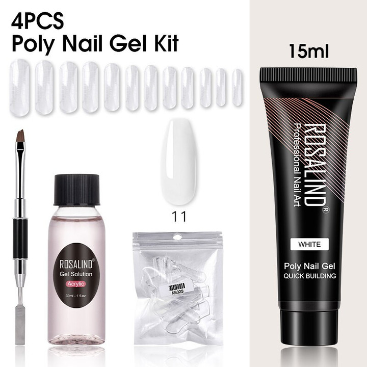 HEALLOR Poly Nail Gel Set Professional Nail Gel Polish Kit With Lamp For Nail Art Crystal Nail Extension Manicure Accessories