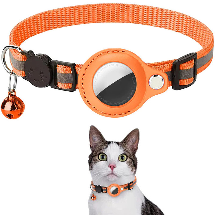 Reflective Pet Tracking Collar For Cat Dog Mini Nylon Bell Pendant For