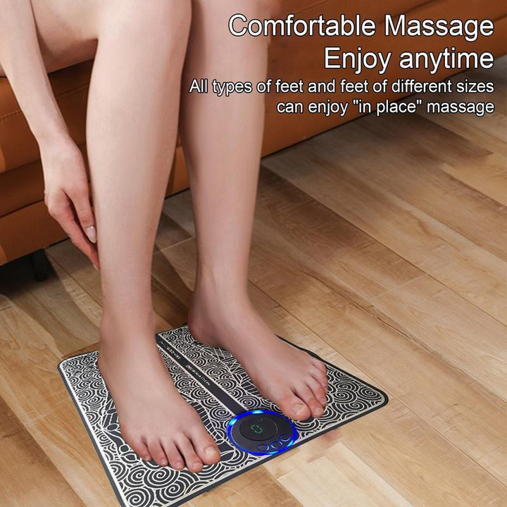 Electric Foot Massagers Portable Foot Stimulator For Circulation Rechargeable Current Pulse Foot Massager Pad USB Foot Vibrating