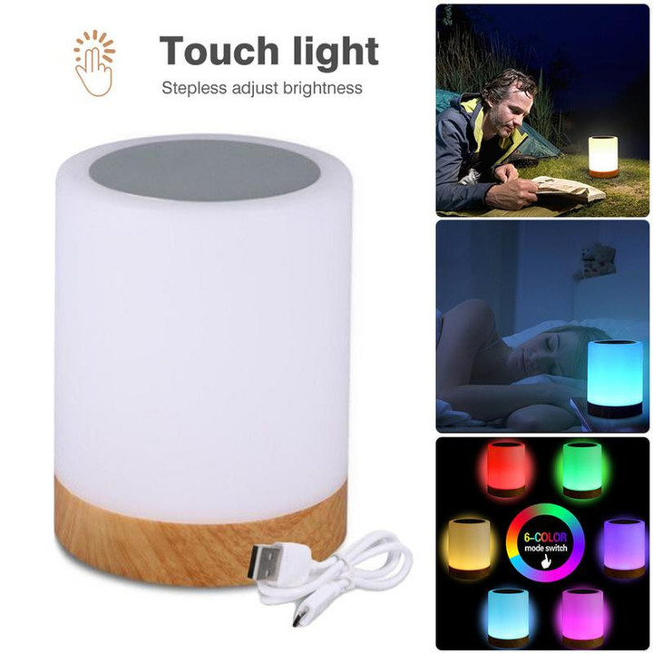 Rechargeble Led Touch Night Light Innovative Little Nightlight Table Bedside Nursing Lamp 6 Colors Light adjustable Night Lamp