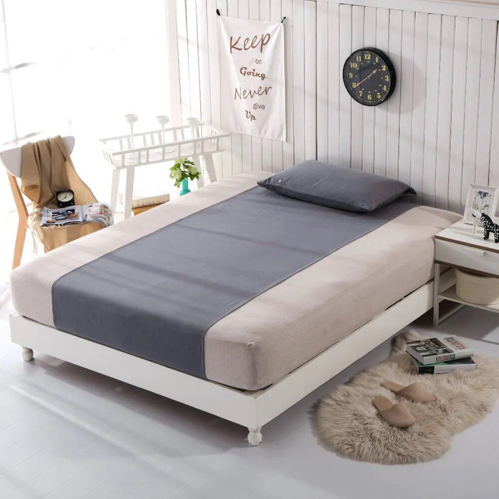 Grounded Half Bed Sheet Improved Circulation Not Included Pillow Cases Conductive Fabric for Good Health Better Sleep