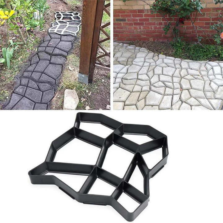 Reusable Cement Stone Design Paver Walk Mould concrete Molds Garden Path Maker Mold DIY Home Garden Tools