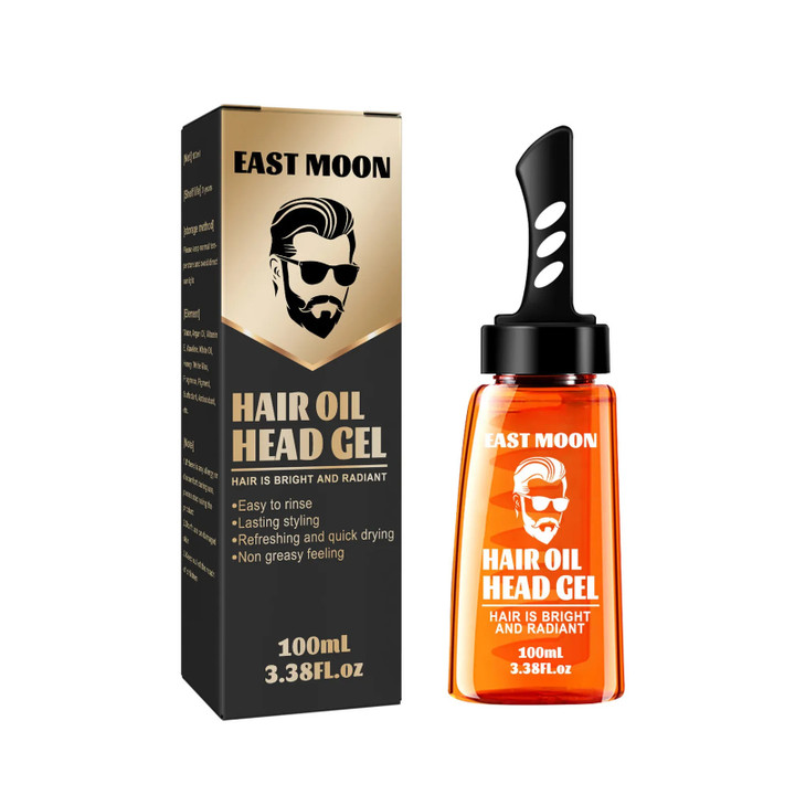 2-in-1 Hair Wax Gel With Comb Long Lasting Hair Cream With Strong Firm Hold Long-Lasting Fluffy Hair Pomade Wax Men's Oil Head