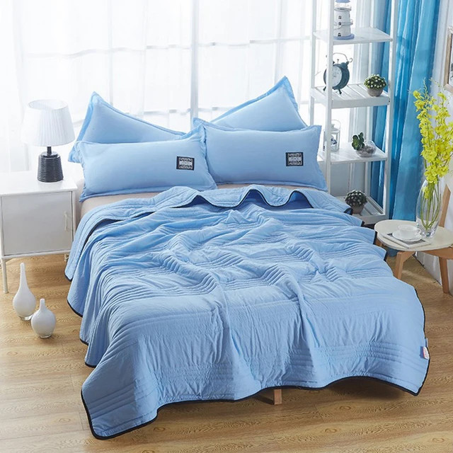 Cooling Summer Blanket Twin King Queen Size Solid Color Quilt Bedspread Comforter BedCover Quilting Simple Home Textile Dropship