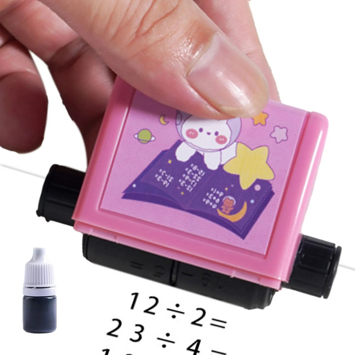 Math Practice Number Rolling Stamp Addition And Subtraction Roller Seal Student 100 Within Digital Teaching Math Question Stamp