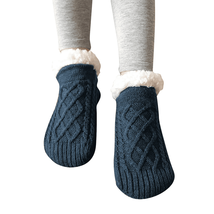 Home Winter Woolen Socks Women Thicken Warm Home Bedroom Socks Slippers Men Non-Slip Foot Warmer Snow Socks Carpet Socks
