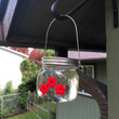 Beautiful Mason Jar Hummingbird Feeder W/ Three Ports