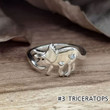 Sterling Silver Cute Dinosaur Adjustable Ring