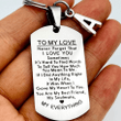To My Love Keychain - Gift for Husband/Wife/Boyfriend/Girlfriend