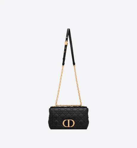Black Supple Cannage Medium Caro Bag - LEATHER WOMEN'S CROSSBODY BAG
