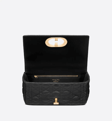 Black Supple Cannage Medium Caro Bag - LEATHER WOMEN'S CROSSBODY BAG