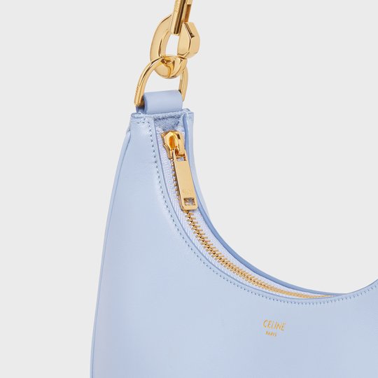 Arctic Blue Medium Strap Ava Bag In Smooth Calfskin - Leather Women's Handbag - Bagsfits